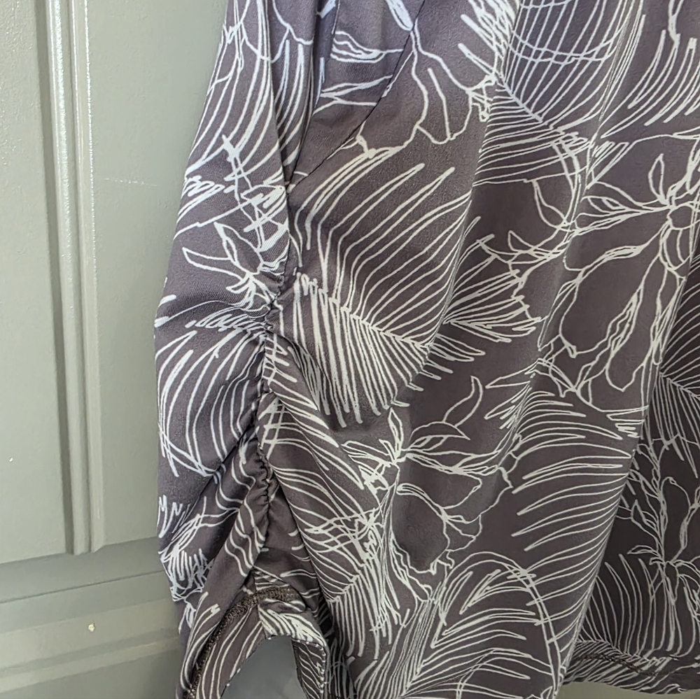 Calia Womans Small Gray Floral Racerback Tank Top Athletic - Picture 2 of 4